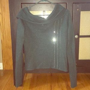 Angora cowl neck sweater